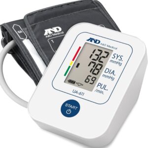A&D Simple Upper Arm Blood Pressure Monitor, White - Ua611