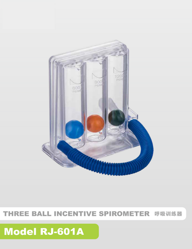 THREE BALL INCENTIVE SPIROMETER - Model RJ-601A